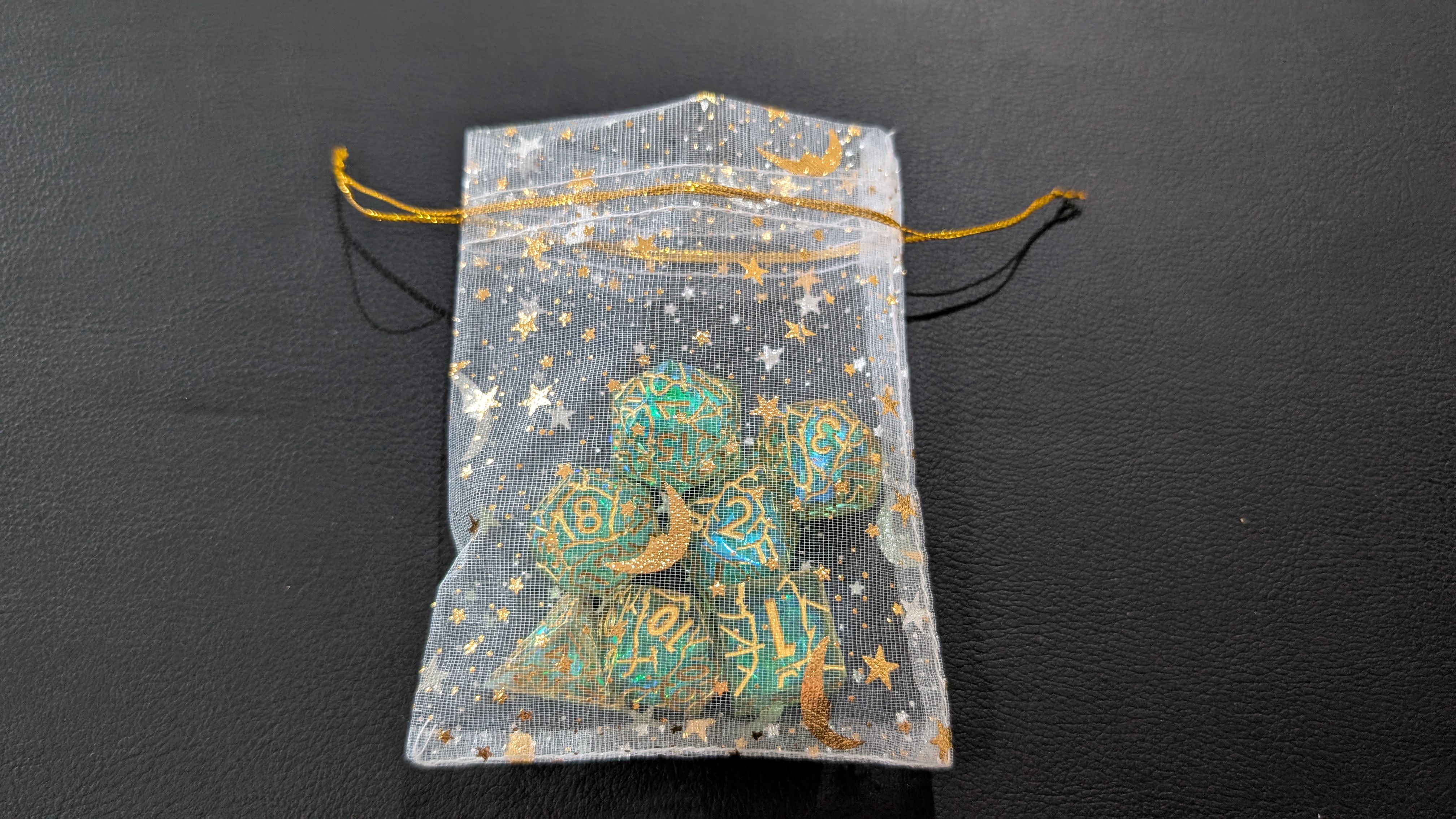 Crystalline Crackle 7 Set (drawstring bag open)