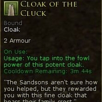 Cloak of the Cluck Stats